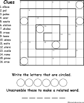Search result: 'Spiral Body Anagram Puzzle Worksheet #2'