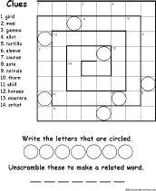 Search result: 'Spiral Landforms and Geography Anagram Puzzle Worksheet #3'