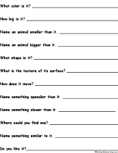 Search result: 'Describe It! Worksheet - Insect'