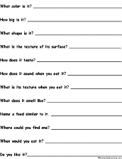 Search result: 'Describe It! Worksheet - Dessert'