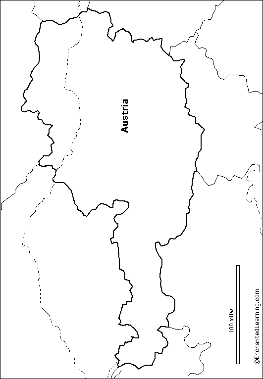 outline map Austria