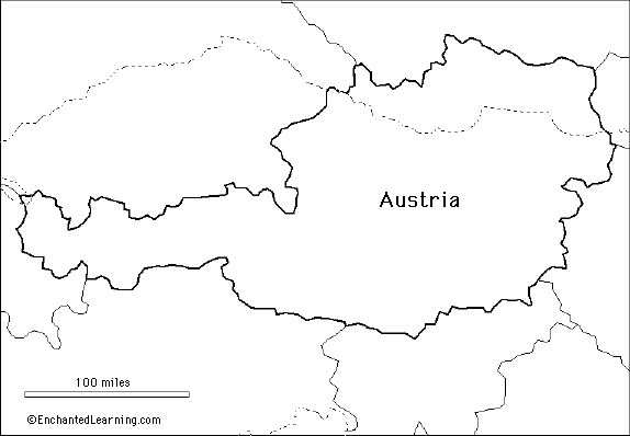 outline map Austria