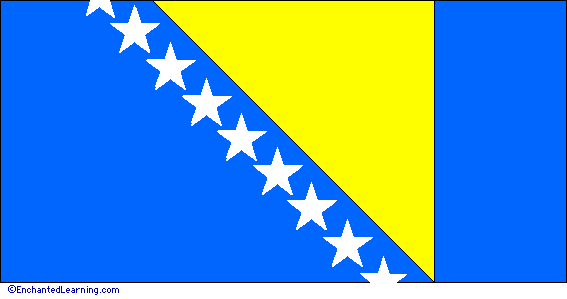 Flag of Bosnia and Herzegovina - EnchantedLearning.com