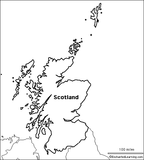 outline map Scotland