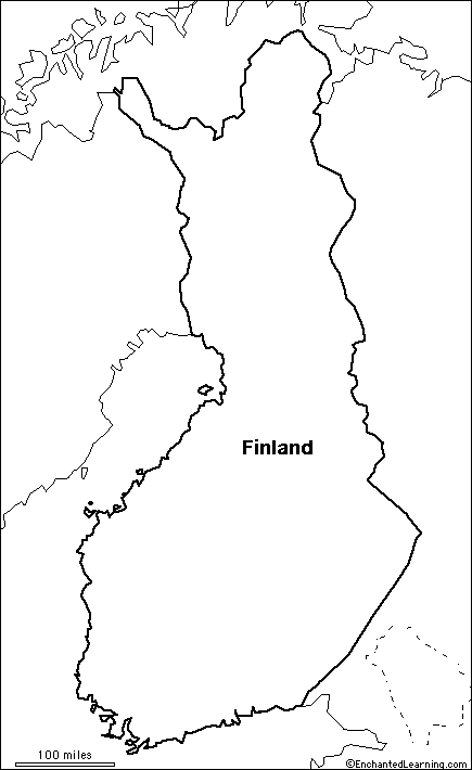 Search result: 'Outline Map Finland'