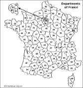 French map to label