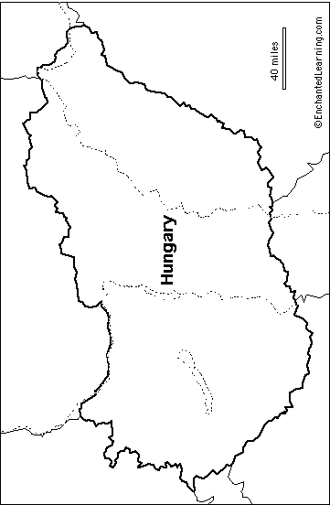 outline map Hungary