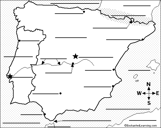 Iberia map to label