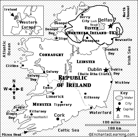 Search result: 'Ireland Map/Quiz Printout'