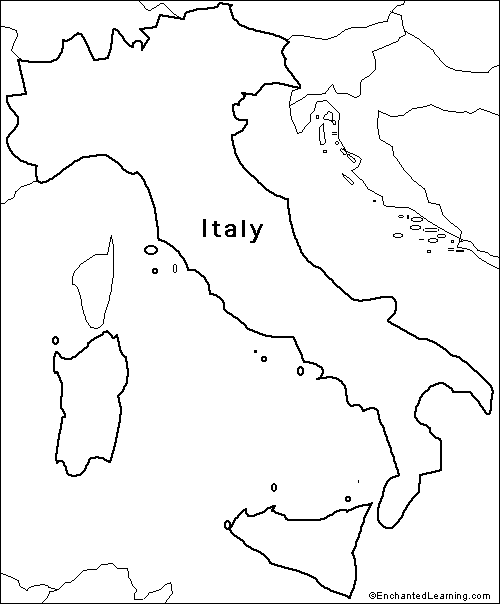 Search result: 'Outline Map Research Activity #1 - Italy'
