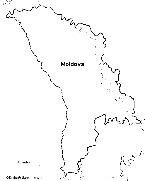 outline map Moldova