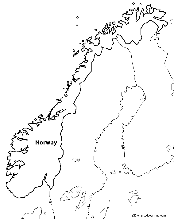 outline map Norway