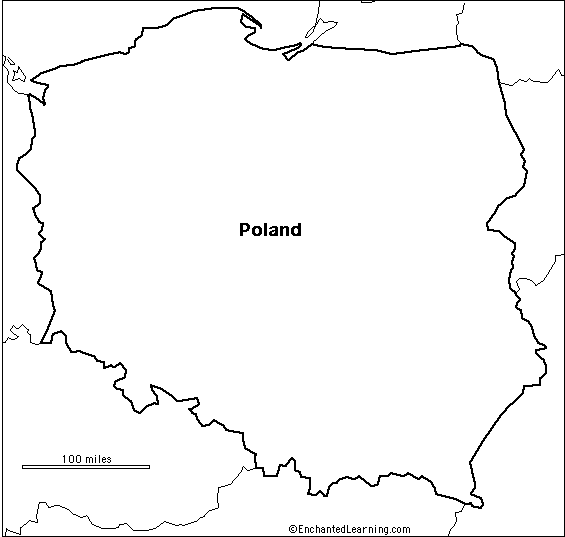 outline map Poland