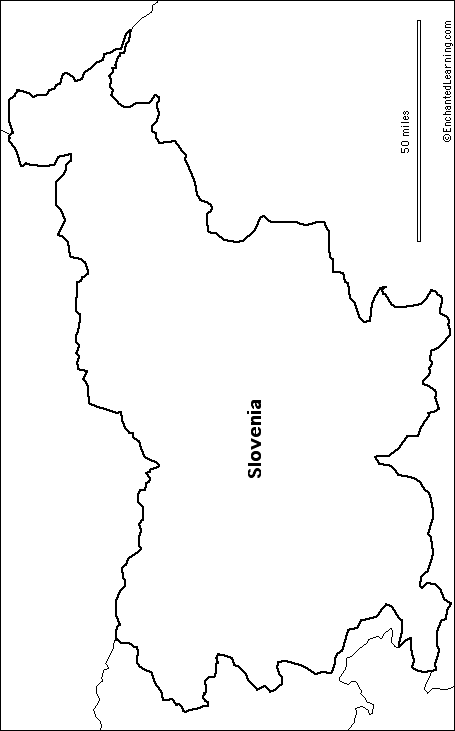 outline map Slovenia