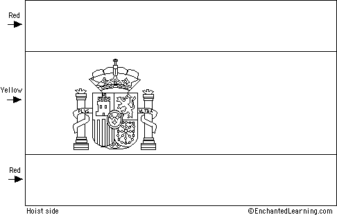 Flag of Spain Quiz/Printout - EnchantedLearning.com