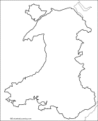 Search result: 'Outline Map: Wales'