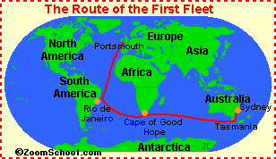 The Route of the First Fleet