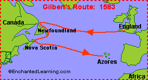 Map of Gilbert's Route