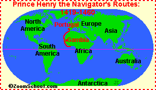 Map of Prince Henry's Routes