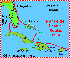 Map of de Leon's Route