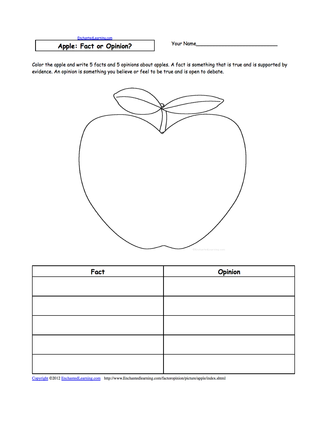 Apples At Enchantedlearning Com