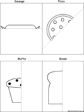 Search result: 'Symmetrical Food Pictures: Finish the Drawing Printout'