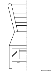 Search result: 'Symmetrical Chair Picture: Finish the Drawing and Fill in the Missing Letters Printout'