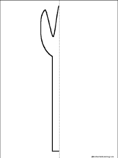 Search result: 'Symmetrical Fork Picture: Finish the Drawing Printout'