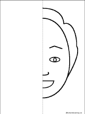 Search result: 'Symmetrical Happy Face Picture: Finish the Drawing Printout'