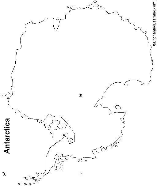 outline map Antarctica