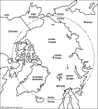 outline map - the Arctic