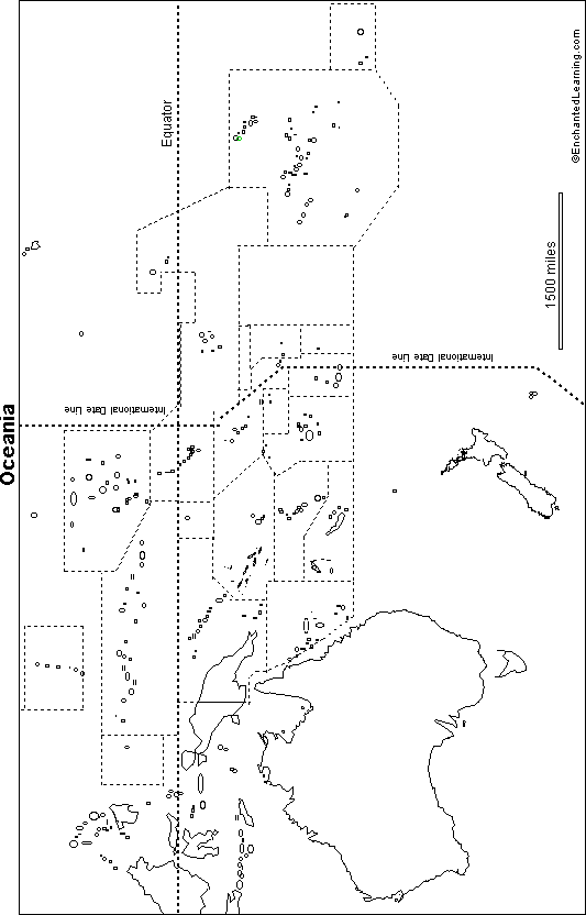 outline map Oceania