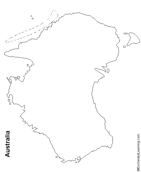 outline map Australia