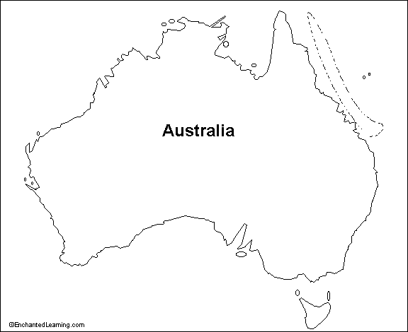 outline map Australia