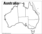 Search result: 'Outline Map Australia with States and Territory Lines'