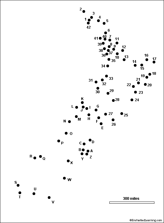 Dot to Dot Mystery Map: New Zealand