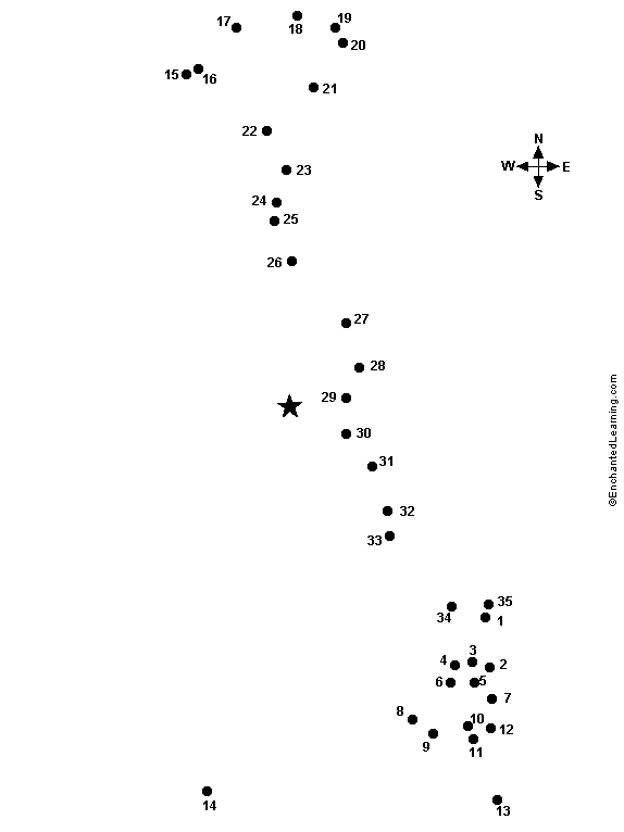 Connect the Dots Mystery Map