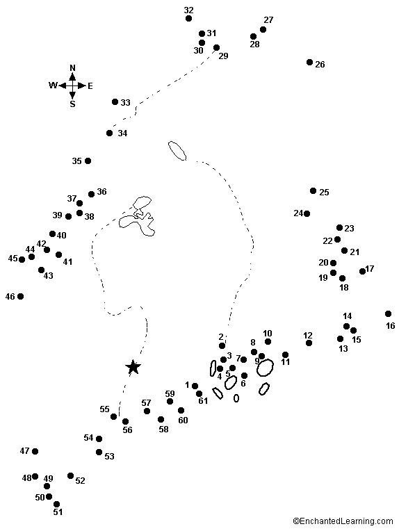 Connect the Dots Mystery Map