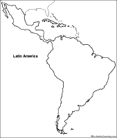Outline Map Of Latin America Enchantedlearning Com