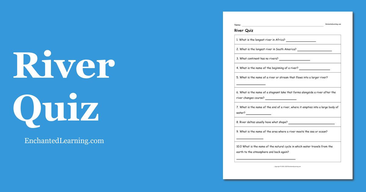 River Quiz Enchanted Learning