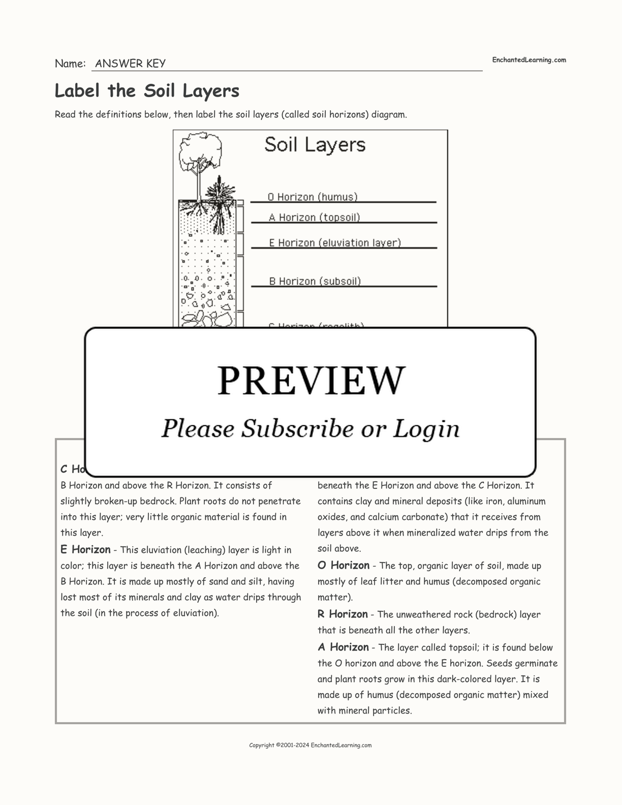 Label the Soil Layers interactive worksheet page 2