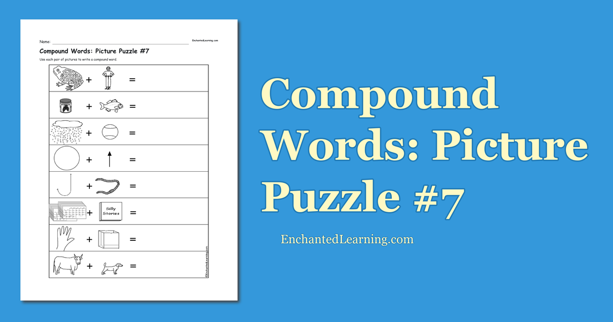 Compound Words: Picture Puzzle #7 - Enchanted Learning