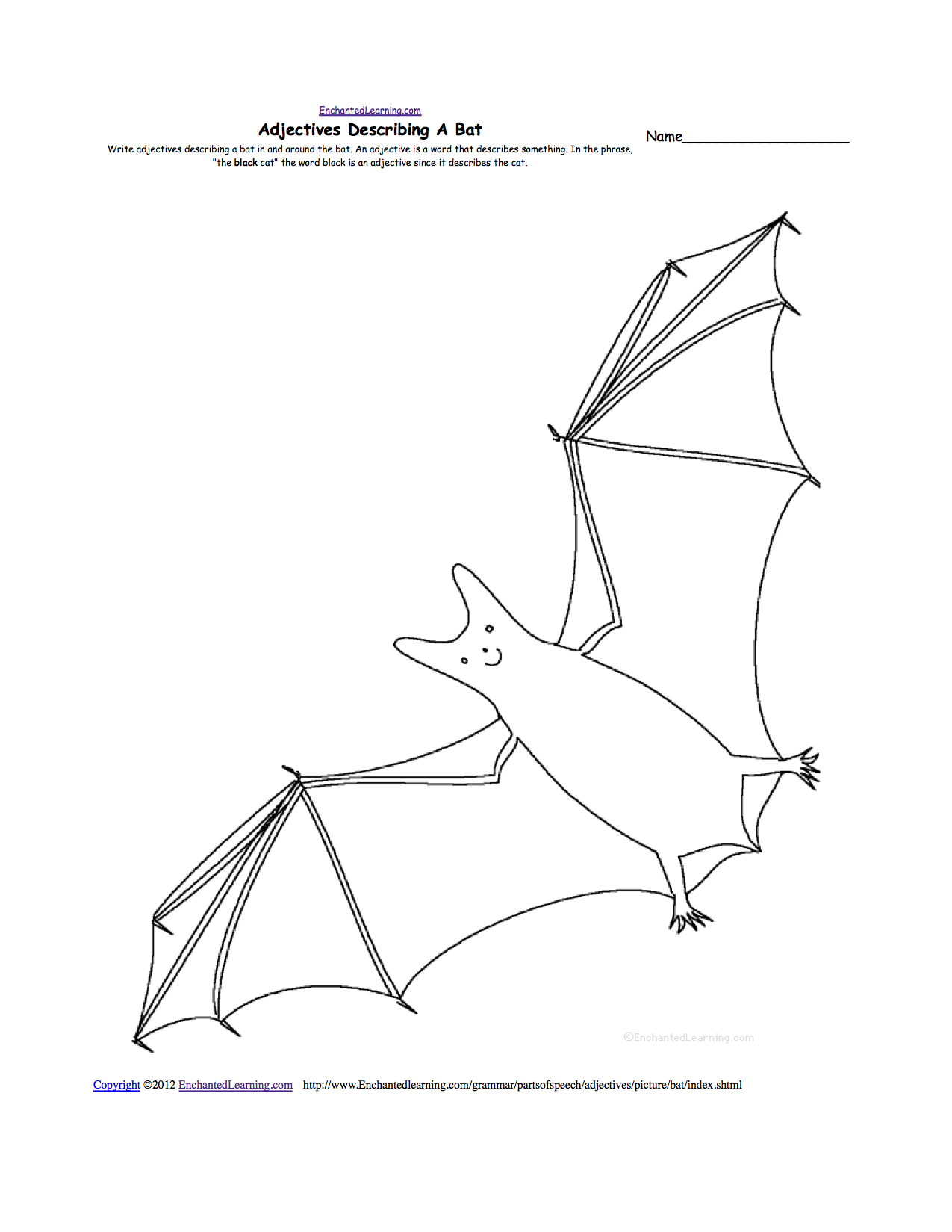 Bats at EnchantedLearning.com