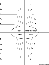 Search result: 'Write Five Adjectives Describing Words From The Ant and The Grasshopper Fable,  A Printable Worksheet'