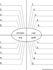 Search result: 'Write Five Adjectives Describing Farm Animals, Printable Worksheet'