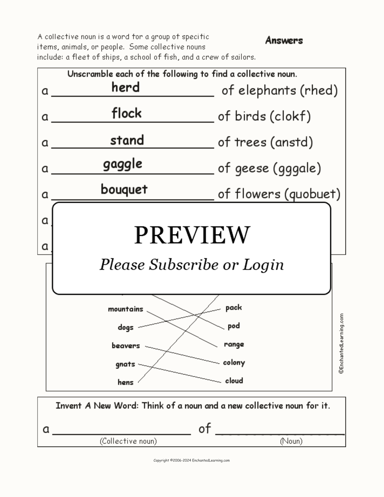 Collective Nouns Worksheet interactive worksheet page 2