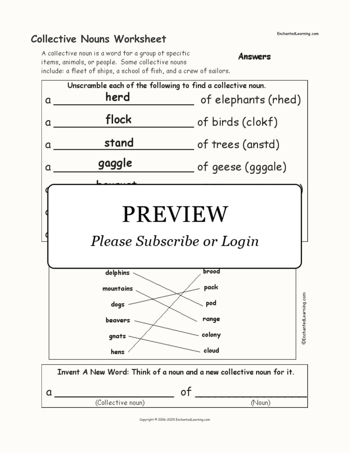 Collective Nouns Worksheet interactive worksheet page 2