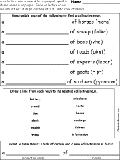 Search result: 'Collective Nouns Worksheet #2'