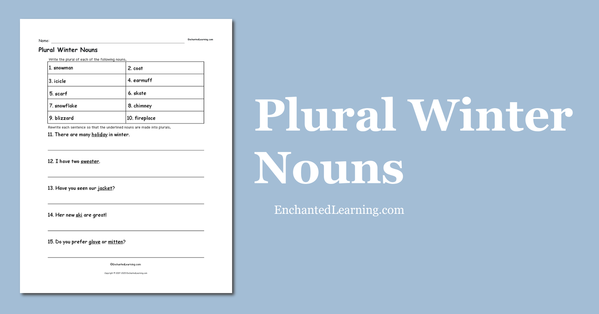 plural-winter-nouns-enchanted-learning