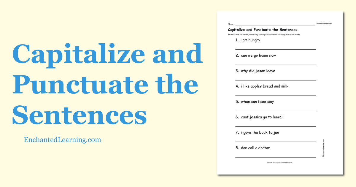 capitalize-and-punctuate-the-sentences-printout-enchanted-learning